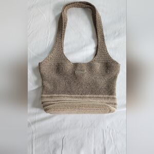 Strada Beige Knit Tote Bag